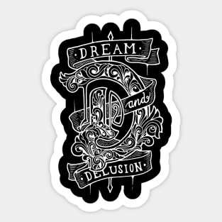 D for Dream and Delusion (Ver. 1, White) Sticker